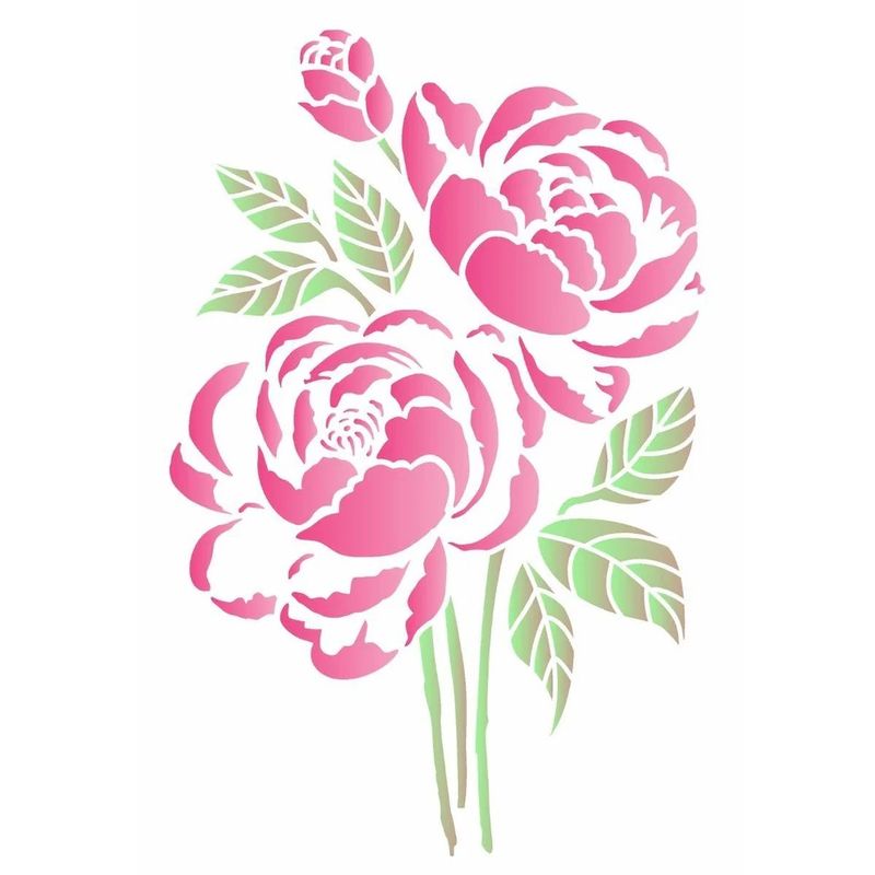 Stencil Pintura Ancora e Rosas 3352 20x25 Opa