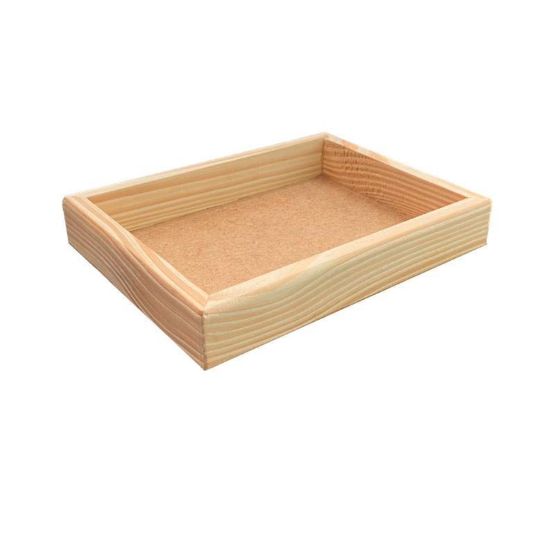 Bandeja Retangular sem Alça 18,5x14,5x3 Madeira Pinus 10mm