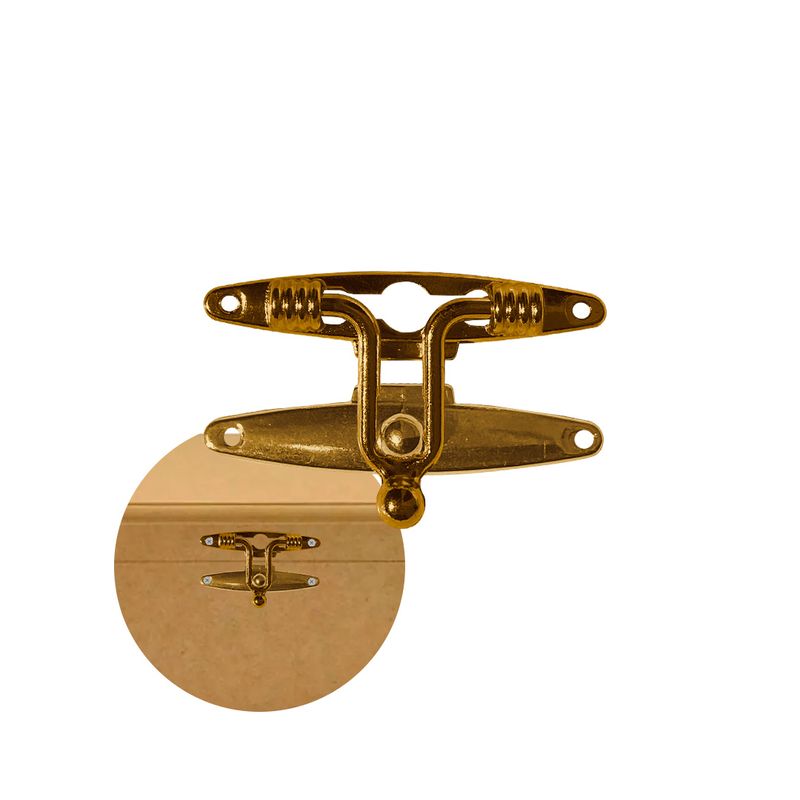 Fecho Mola Tamanho P Para Caixa Kit 5 Unidades Artesanato DOURADO