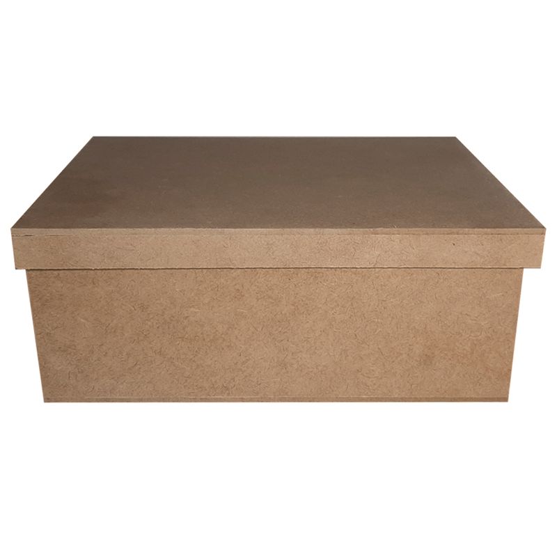 Caixa Retangular Tampa de Sapato 23x17x9 Mdf Madeira