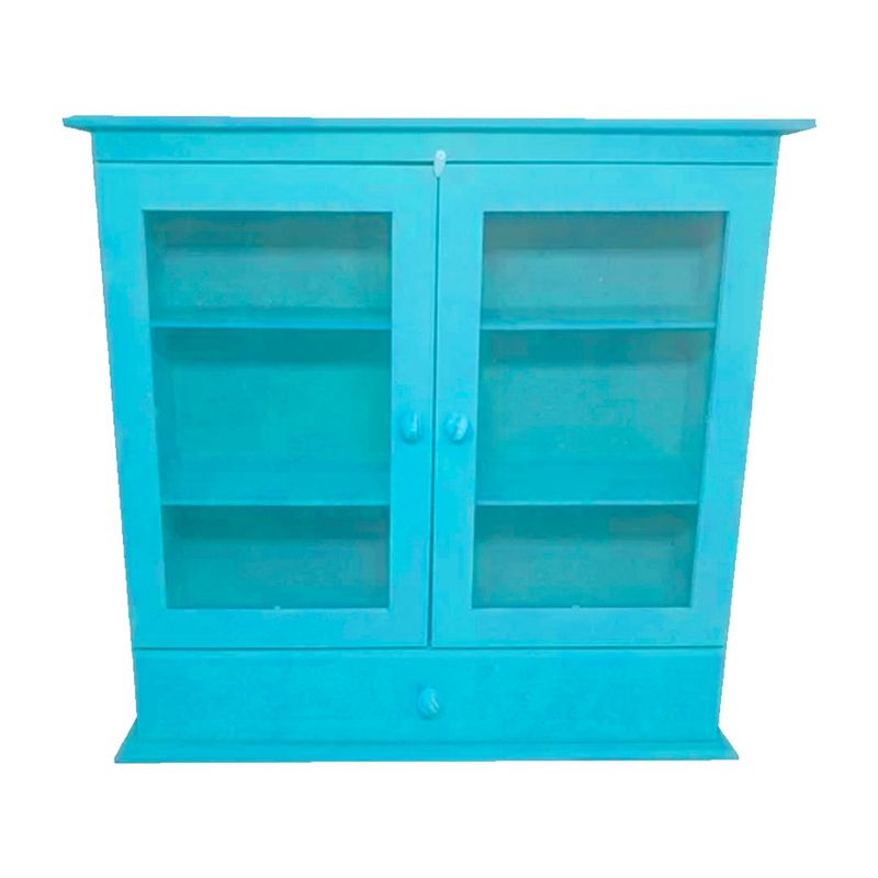 Porta Condimento com 1 Gaveta Tamanho Grande 39cm Mdf Madeira Pintado AZUL BEBÃ?