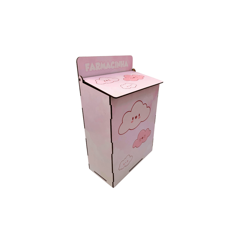 Farmacinha Kit Higiene Bebê Organização Nuvem Menina