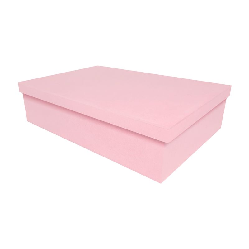 Caixa Retangular Tampa Sapato 30x22x8 Mdf Madeira Pintado ROSA BEBÃ?