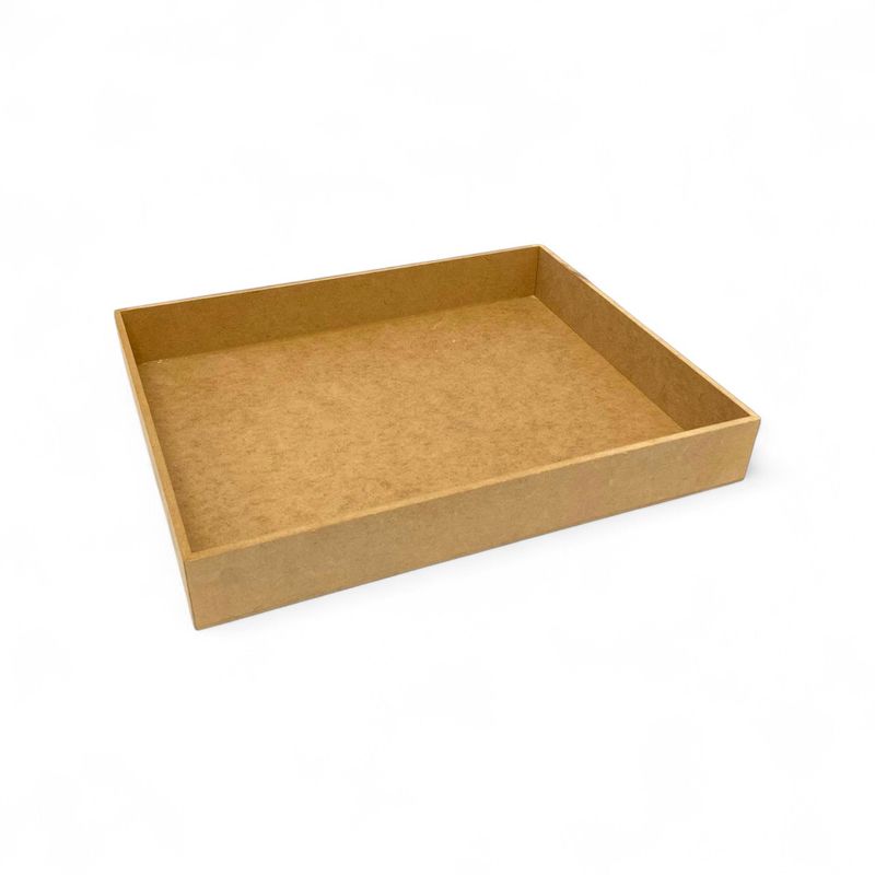 Bandeja Retangular Lisa Simples 30x24x4,3 Mdf Madeira