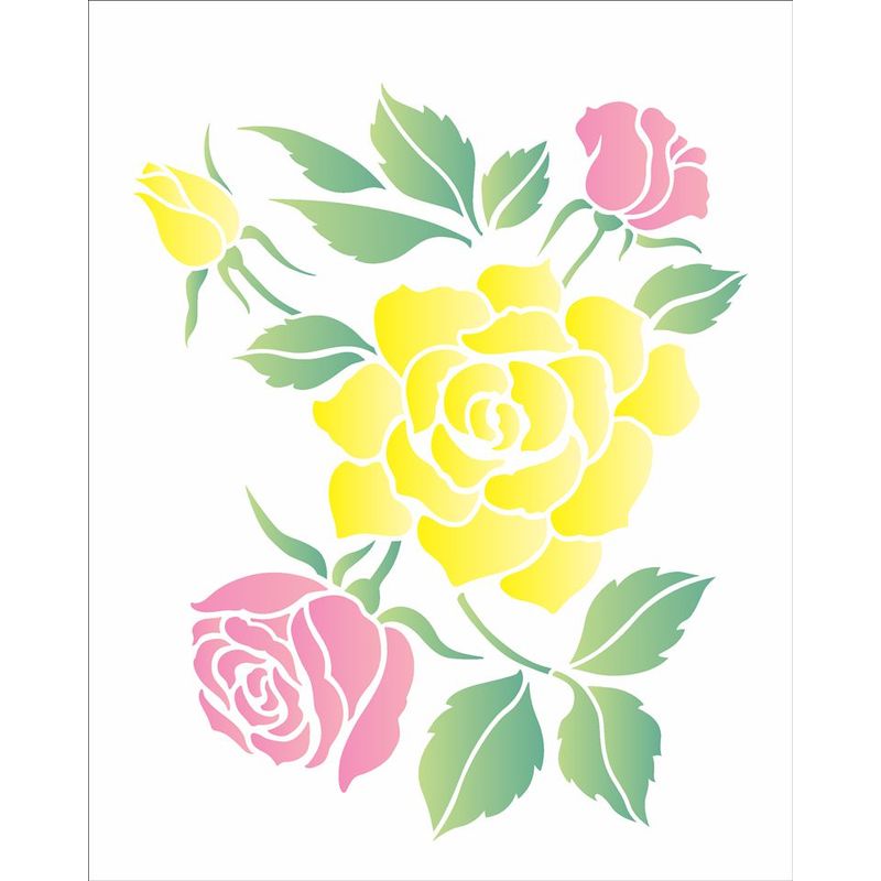 Stencil Pintura Flores Hortênsias 3409 20x25 Opa