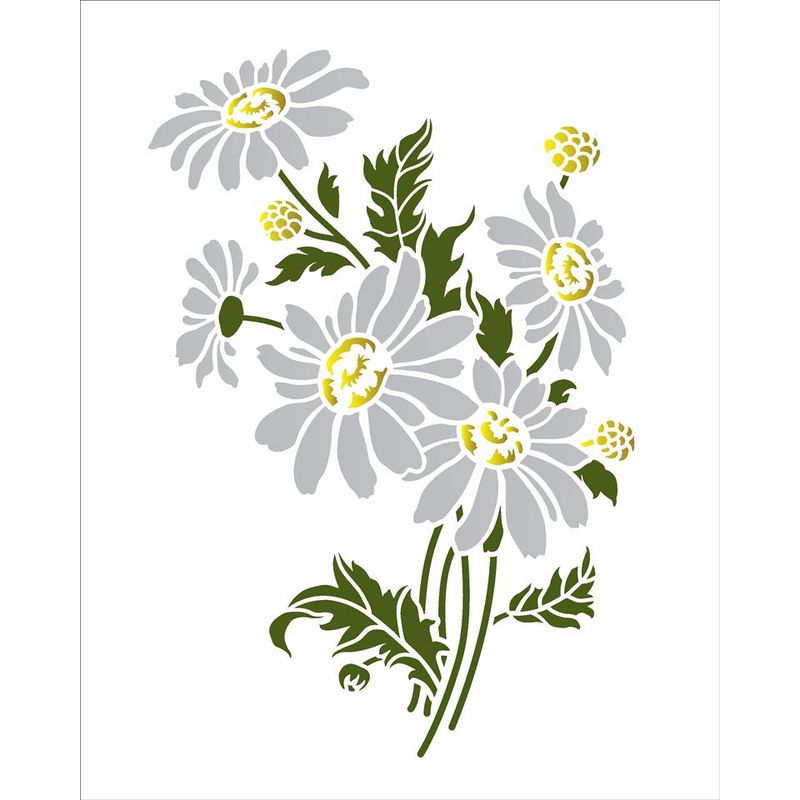 Stencil Pintura Flores Hortênsias 3409 20x25 Opa