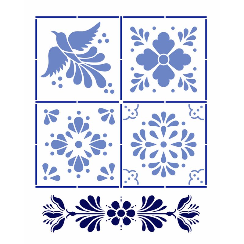 Stencil Pintura Flores Hortênsias 3409 20x25 Opa