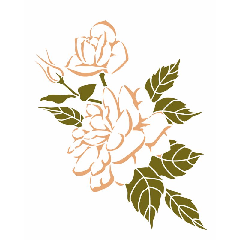 Stencil Pintura Flores Hortênsias 3409 20x25 Opa