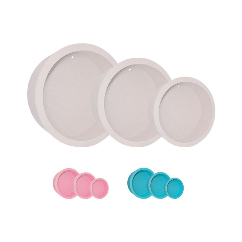 Trio de Nicho Redondo Decorativo Infantil P M G Madeira Mdf Pintado BRANCO