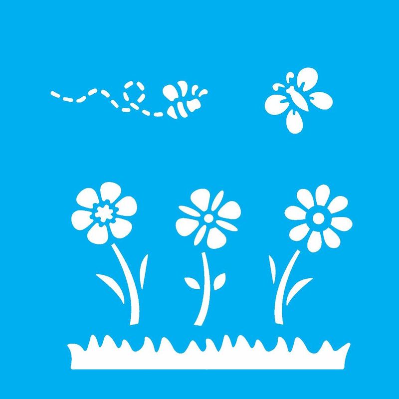 Stencil Pintura Jardim 0991 14x14 Opa