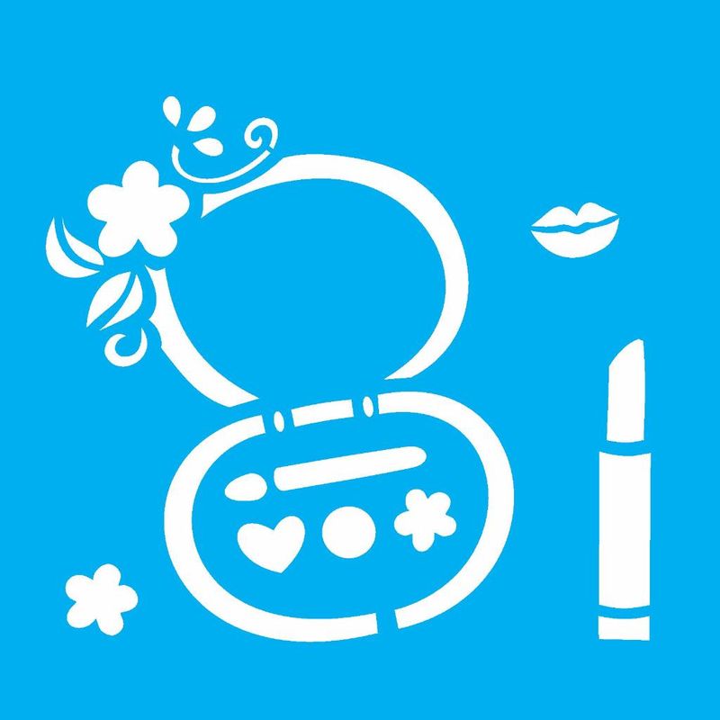 Stencil Pintura Maquiagem Ii 0993 14x14 Opa