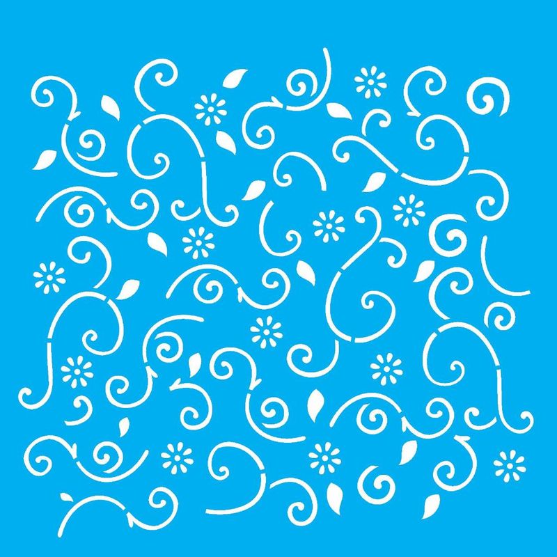 Stencil Pintura Estamparia Flor/folha 1054 14x14 Opa