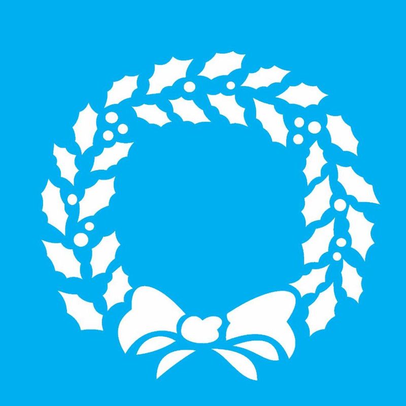 Stencil Pintura Guirlanda Natalina 1106 14x14 Opa