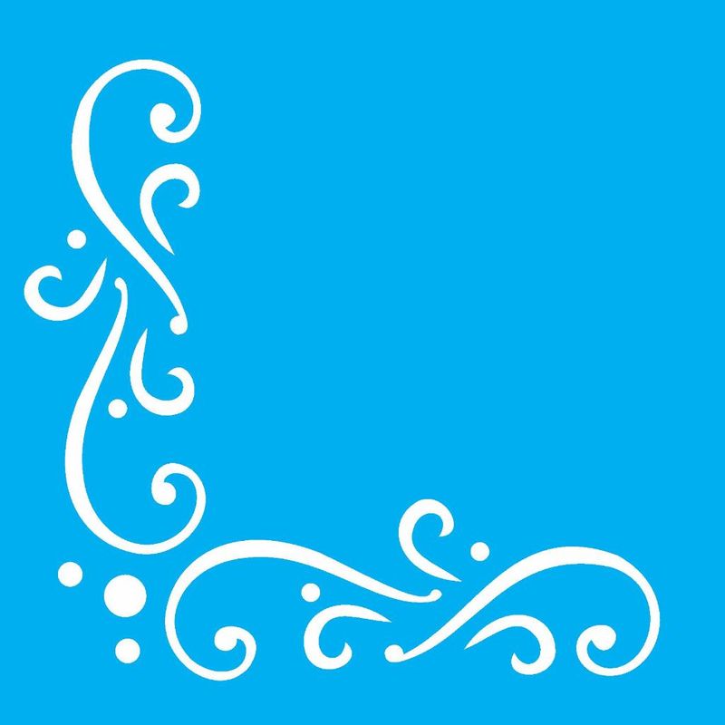 Stencil Pintura Cantoneira Arabesco I 1178 14x14 Opa