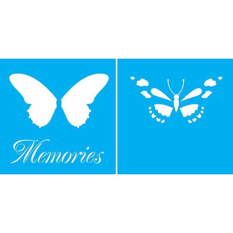 Stencil Pintura Borboleta Memories 1374 14x14 Opa