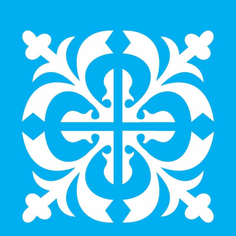 Stencil Pintura Ladrilho Medieval 1736 14x14 Opa