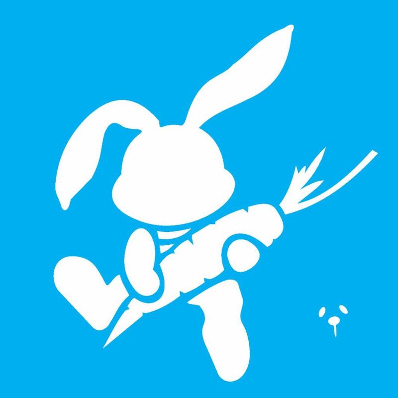 Stencil Pintura Coelho com Cenoura 1897 14x14 Opa
