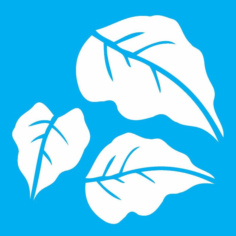 Stencil Pintura Folha Girassol 2012 14x14 Opa