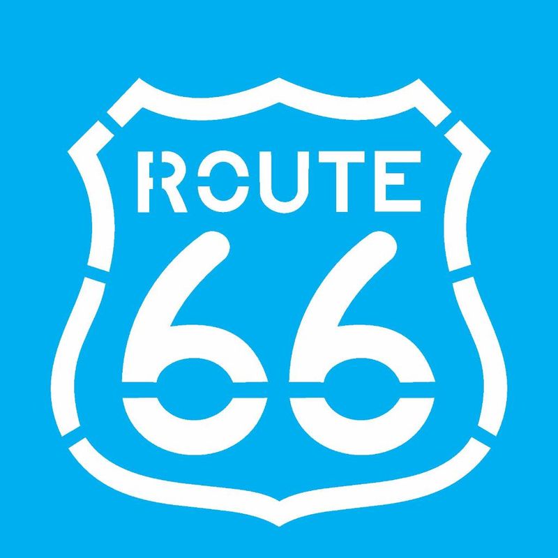 Stencil Pintura Route 66 14x14 Opa