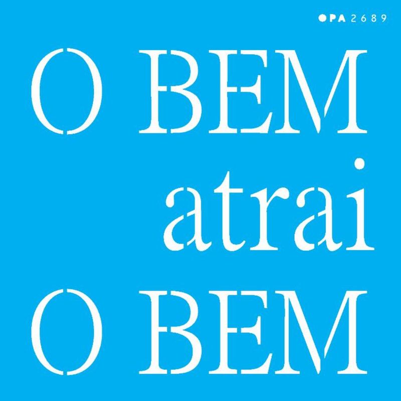 Stencil Pintura Frase o Bem Atrai o Bem 2689 14x14 Opa