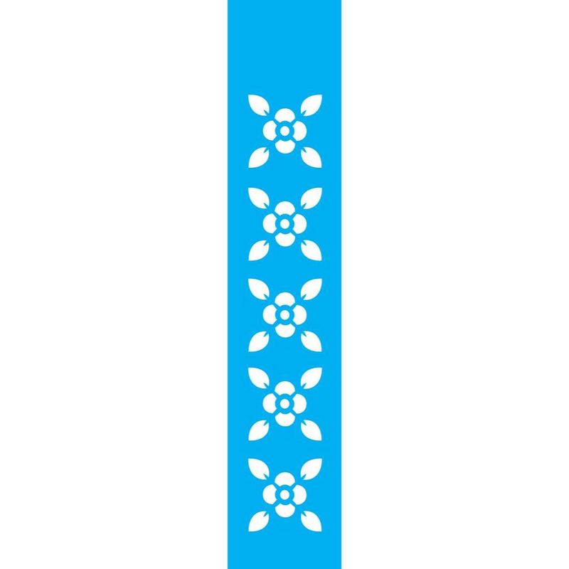 Stencil Simples Flores Simples Opa 0798 6x30