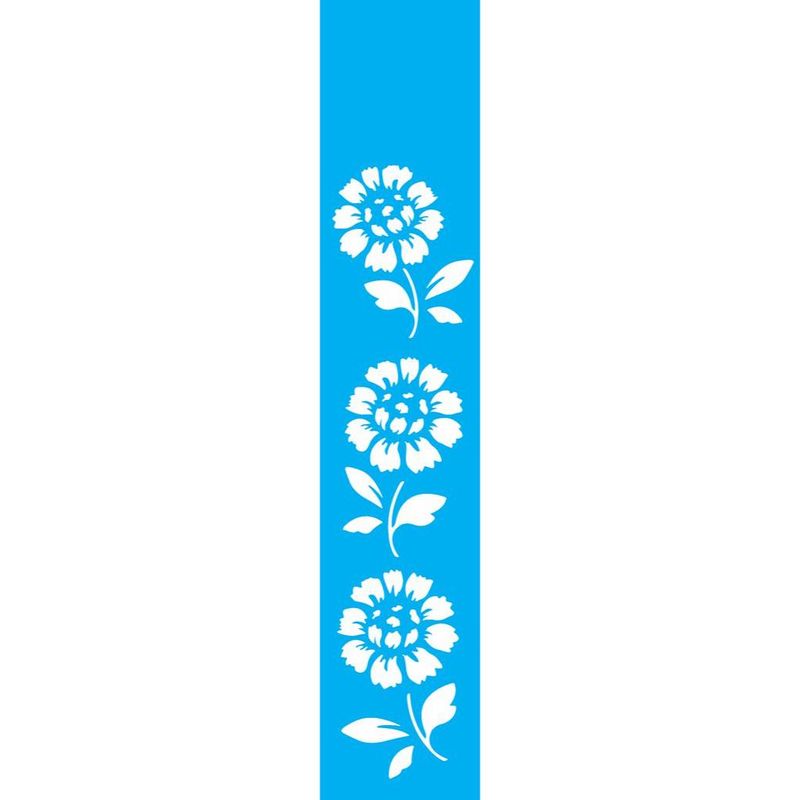 Stencil Simples Flores Girassois Opa 0806 6x30