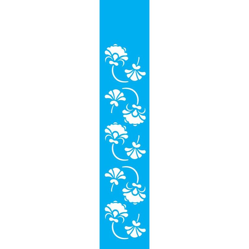 Stencil Simples Arabesco Floral Opa 1073 6x30
