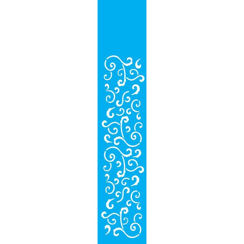 Stencil Simples Arabesco Folhas I Opa 1074 6x30