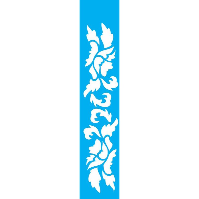 Stencil Simples Arabesco Flor Opa 1857 6x30