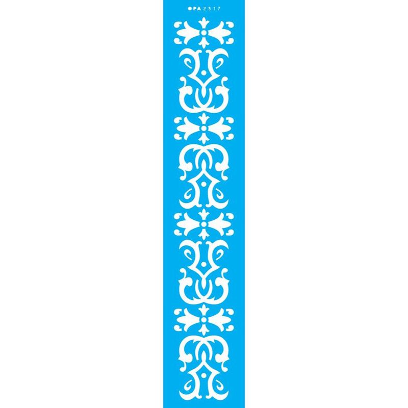 Stencil Simples Arabesco Medieval Ii Opa 2317 6x30