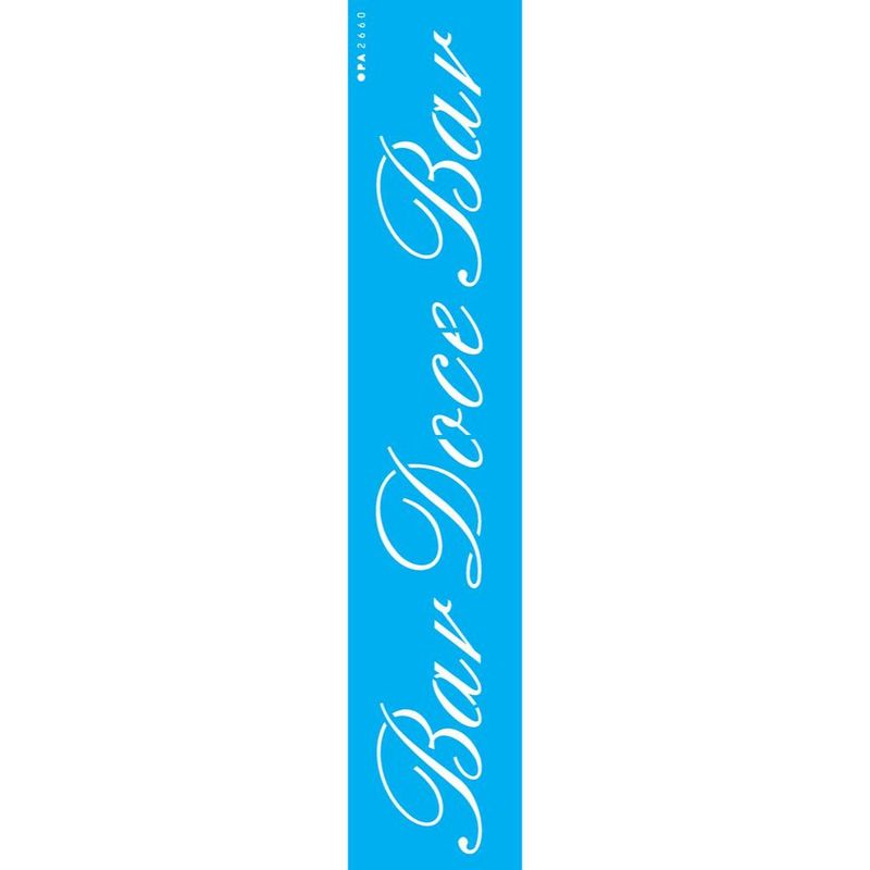 Stencil Simples Frase Bar Doce Bar Opa 2660 6x30