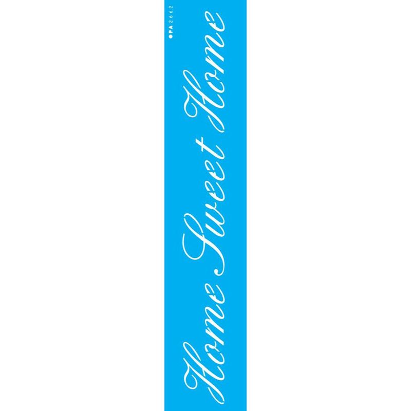 Stencil Simples Frase Home Sweet Home Opa 2662 6x30