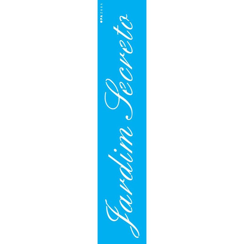 Stencil Simples Frase Jardim Secreto Opa 2664 6x30