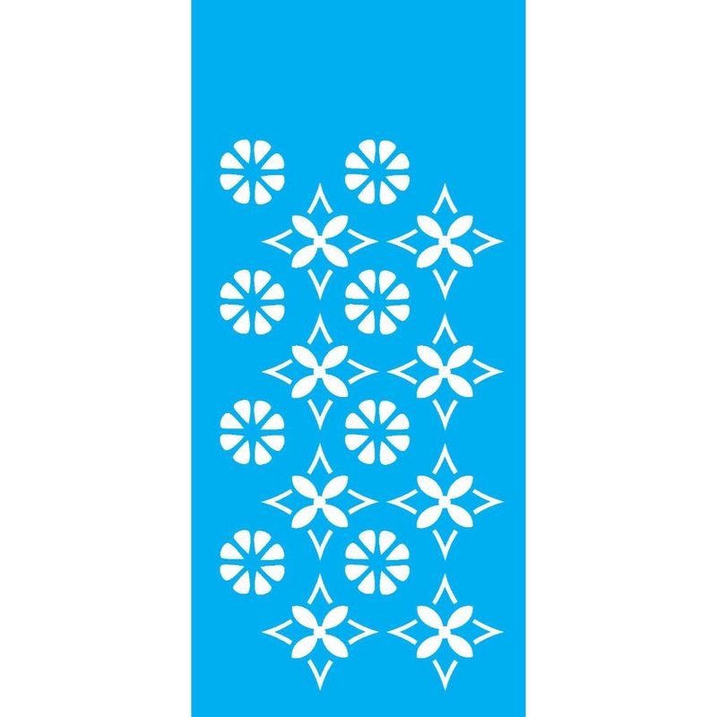 Stencil Simples Estampa Flor Opa 1955 7x15