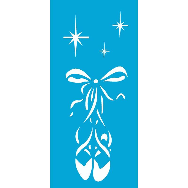 Stencil Simples Laço Sapatilha Opa 1965 7x15