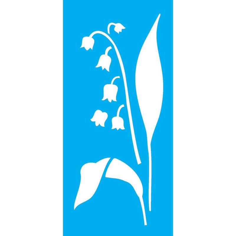 Stencil Simples Flor Lirio do Vale Opa 1966 7x15