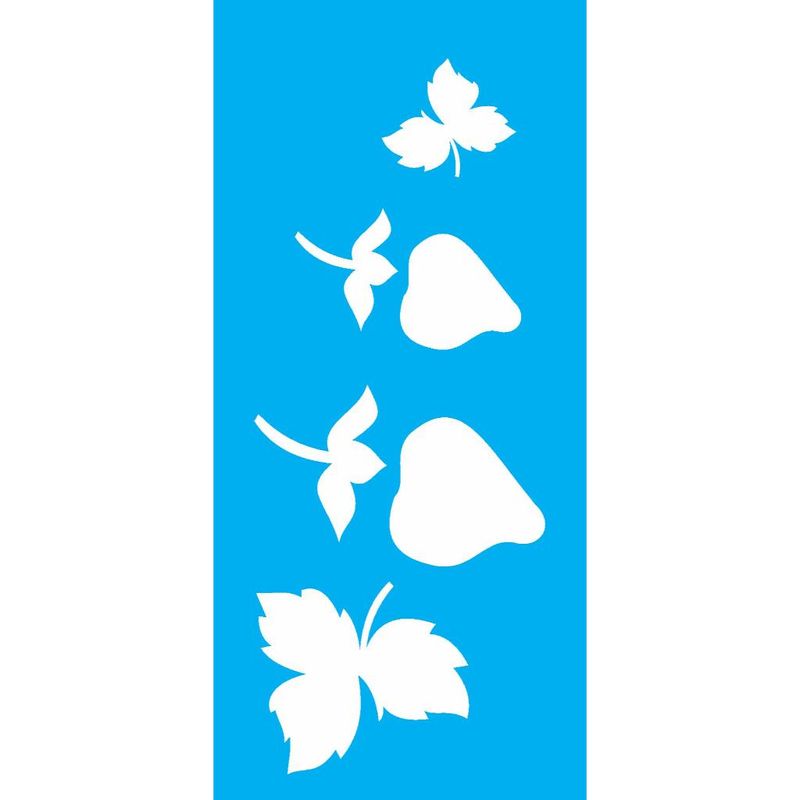 Stencil Simples Frutas Morangos Ii Opa 1970 7x15
