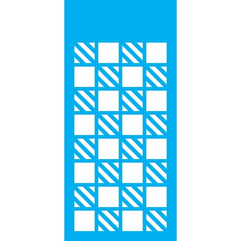 Stencil Simples Quadriculado Ii Opa 1973 7x15