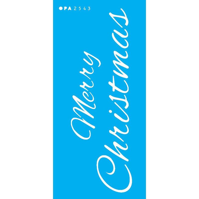 Stencil Simples Frase Merry Christmas Opa 2543 7x15