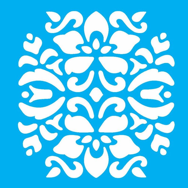 Stencil Pintura Arabesco Flor Opa 0079 10x10