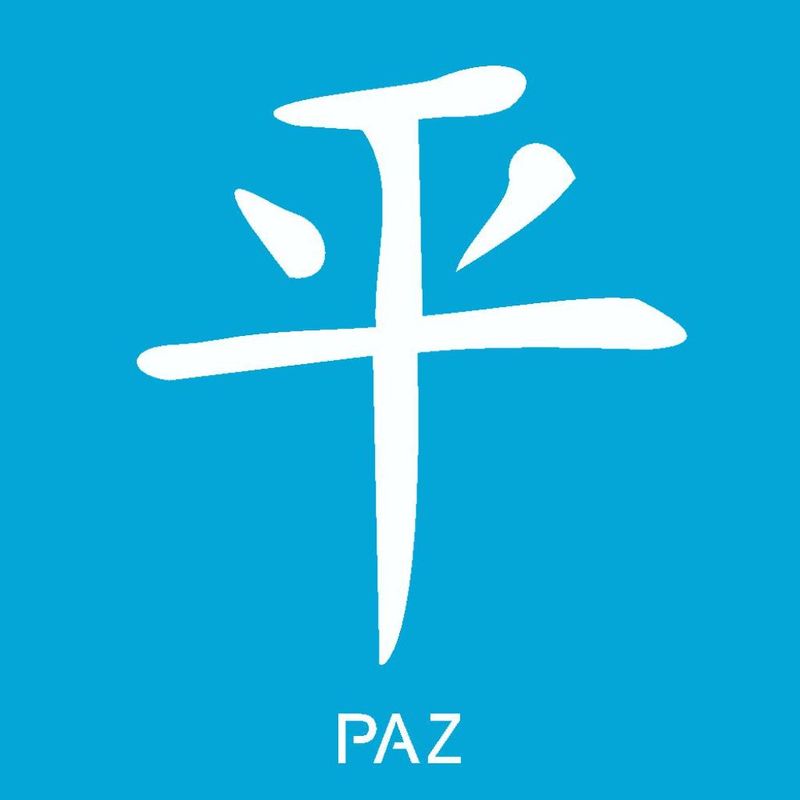 Stencil Pintura Ideograma Paz Opa 0218 10x10