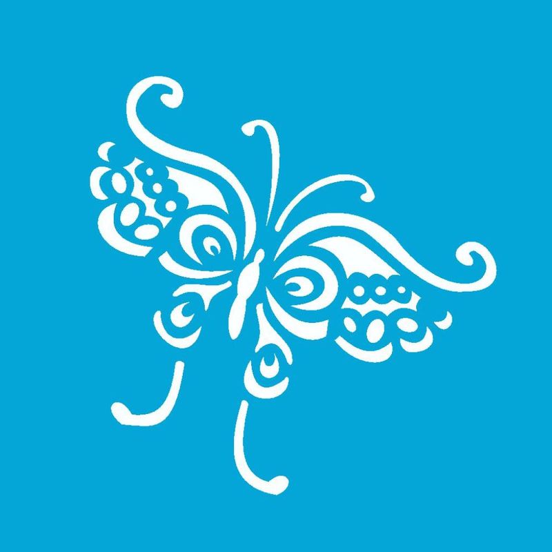 Stencil Pintura Borboleta Tatoo Opa 0364 10x10