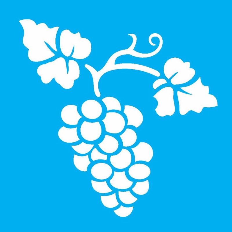 Stencil Pintura Frutas Uvas Opa 0787 10x10