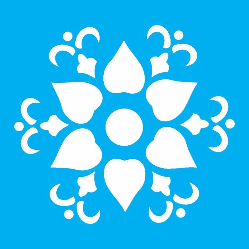 Stencil Pintura Mandala Flor Opa 1310 10x10
