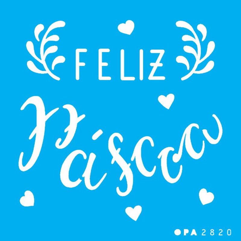 Stencil Pintura Feliz Pascoa I 2820 10x10