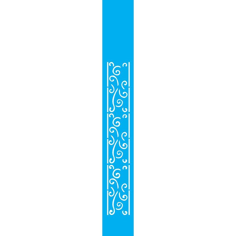 Stencil Pintura Borda Volutas 0451 4x30 Opa