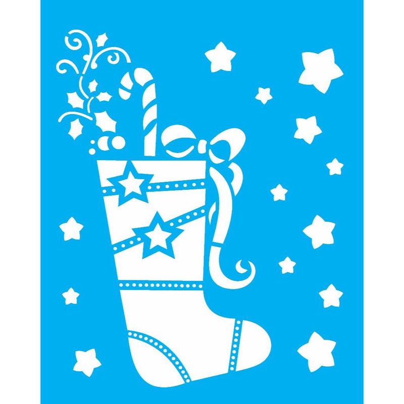 Stencil Pintura Bota de Natal 1118 20x25 Opa