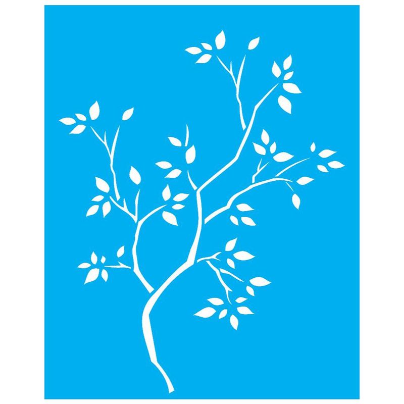 Stencil Pintura Arvore Seca 1235 20x25 Opa