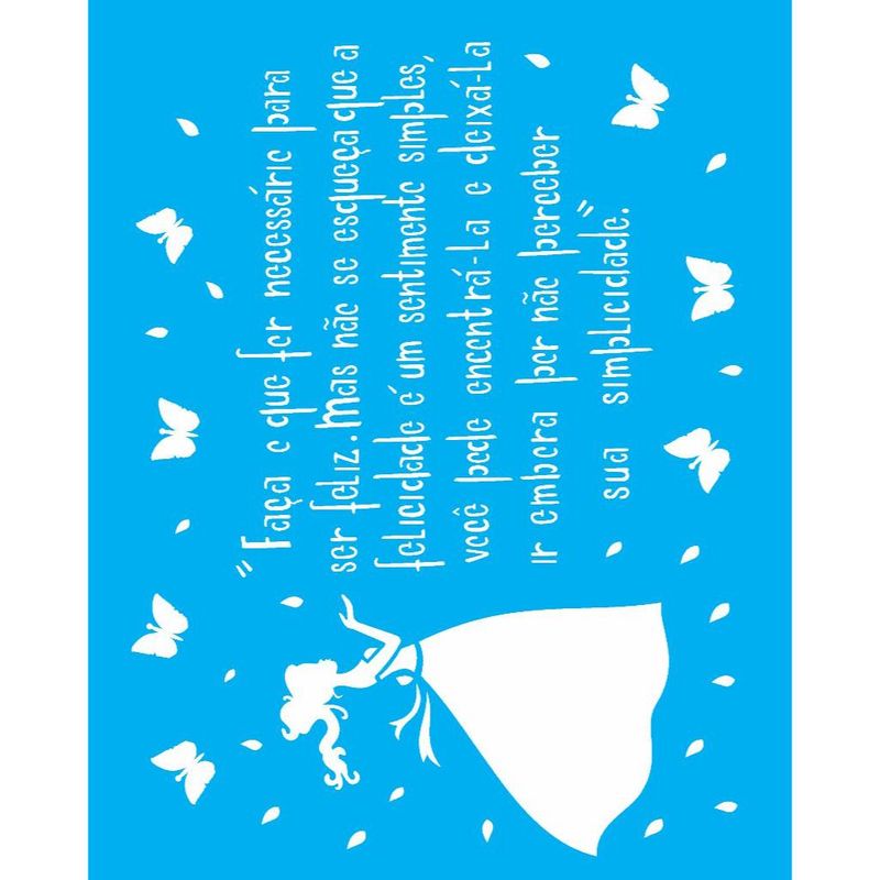 Stencil Pintura Poema e Menina 1414 20x25 Opa