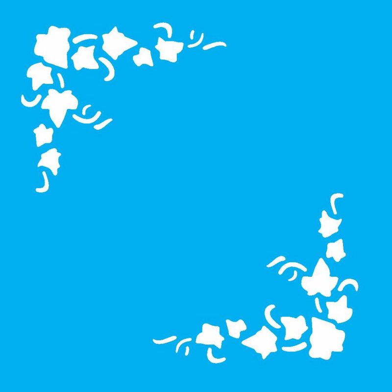 Stencil Pintura Cantoneira Hera Opa 0142 10x10